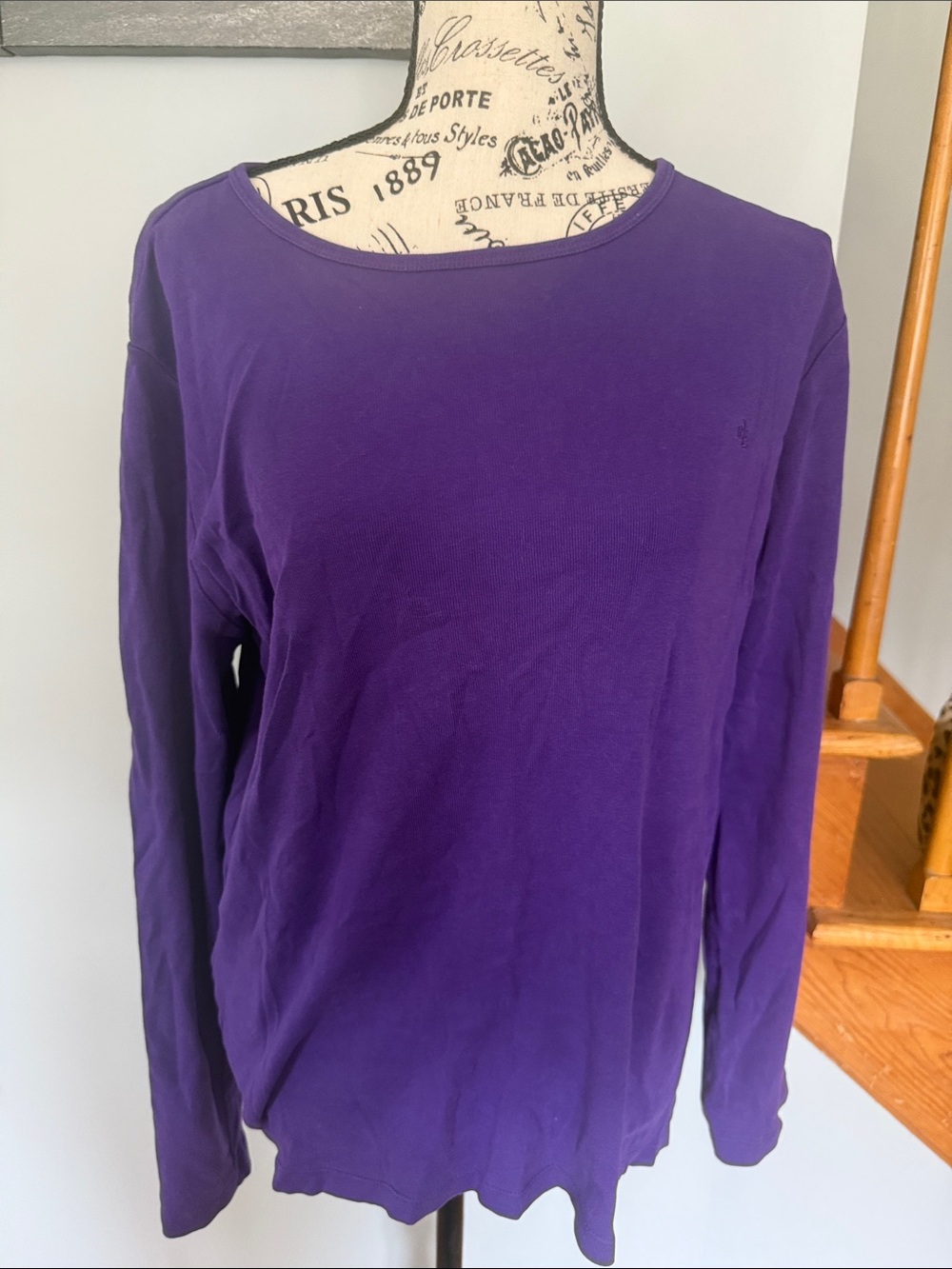 Ralph Lauren Women's Long Sleeve Crewneck Top - Purple